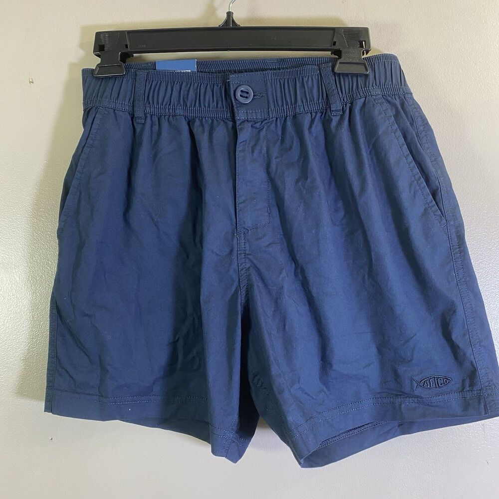 AFTCO Landlocked Shorts Size SMALL Navy  Blue Men’s Fishing 6” Inseam